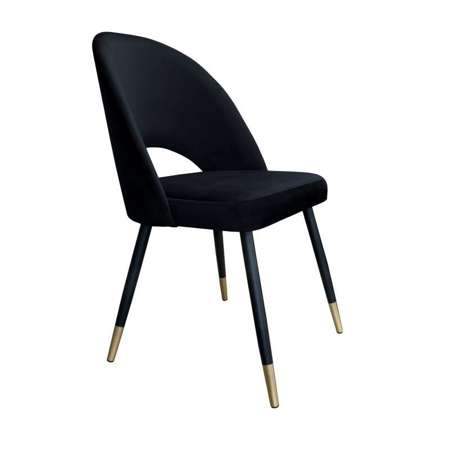 Black upholstered LUNA chair material MG-19 with golden leg