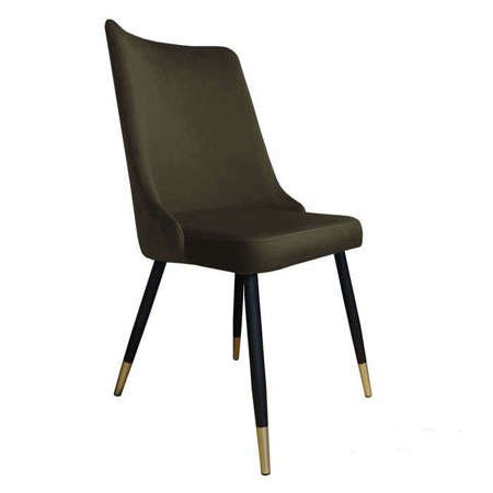 Chair Orion dark brown material MG-05 with golden leg