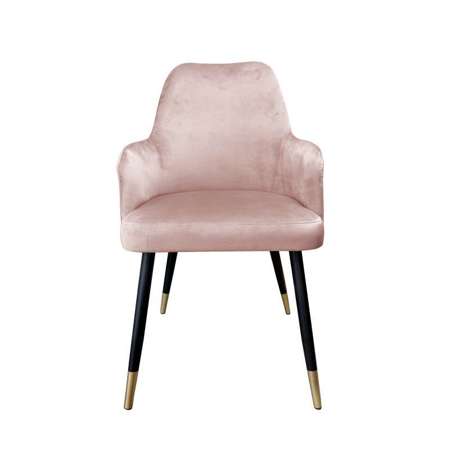 Coral upholstered PEGAZ chair material MG-58 with golden leg