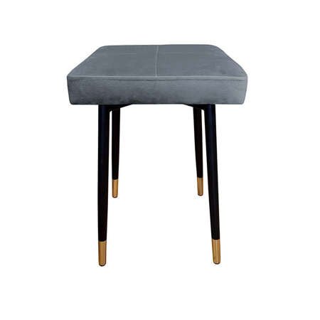 Dark gray upholstered FENIKS chair, material BL-14 with a golden leg