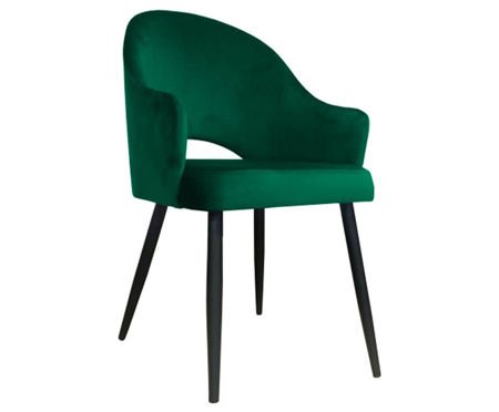 Dark green upholstered chair armchair DIUNA material MG-25