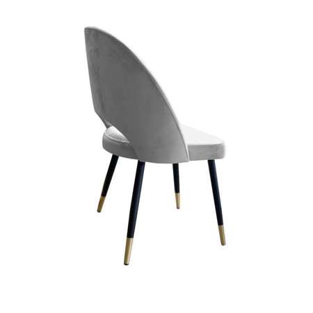 Gray upholstered LUNA chair material MG-17 with golden leg