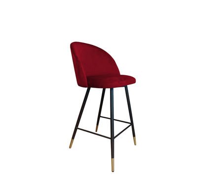 KALIPSO bar stool red material MG-31 with golden leg