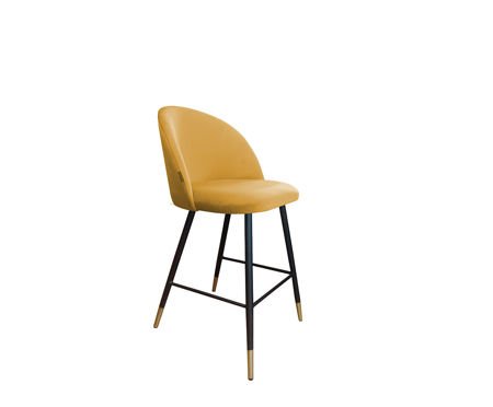 KALIPSO bar stool yellow mustard material MG-15 with golden leg