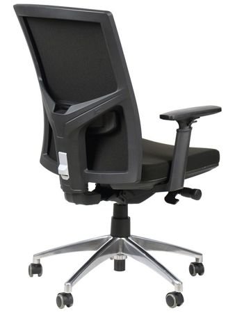 Krzesło Fotel obrotowy Korfu -  Czarny aluminium