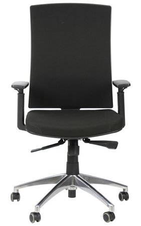 Krzesło Fotel obrotowy Korfu - czarny aluminium