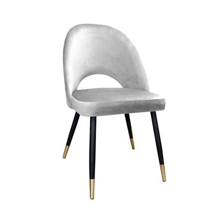 Light gray upholstered LUNA chair material MG-39 with golden leg
