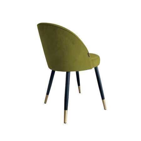 Olive upholstered CENTAUR chair material BL-75 with golden leg