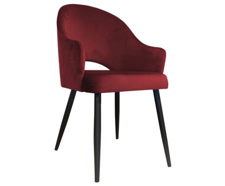 Red upholstered chair armchair DIUNA material MG-31