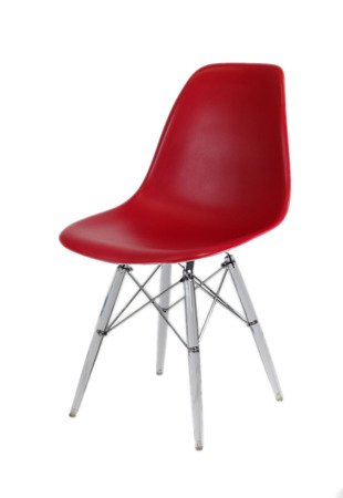 SK Design KR012 Cherry Chair, Clear legs