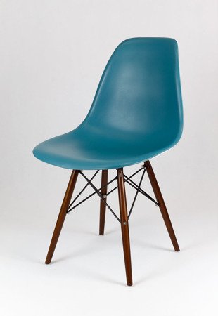 SK Design KR012 Navy Green Chair, Wenge legs