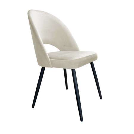 Upholstered LUNA chair in ivory color material MG-50