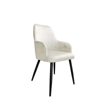 Upholstered PEGAZ chair  in ivory color material MG-50