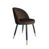 Brown upholstered CENTAUR chair material MG-05 with golden leg