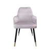 Pink upholstered PEGAZ chair material MG-55 with golden leg