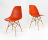 SK Design KR012 Orange Chair, Beech Legs