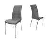 SK Design KS002 Black Synthetic lether chair with chrome rack