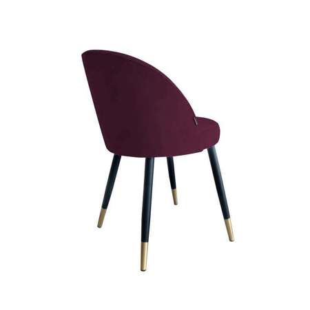 Gepolsterter CENTAUR-Stuhl aus burgunderfarbenen MG-02-Material mit goldenem Bein