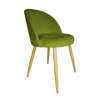 Oliv gepolsterter CENTAUR-Stuhl aus BL75-Material mit Eichenbein
