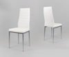 SK Design KS001 Weiss Kunsleder Stuhl auf einem lackierten Rahmen