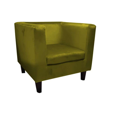 Olive upholstered armchair BACARDI BL75