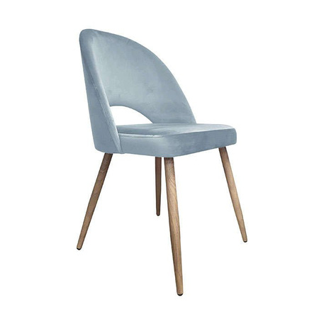  LUNA gray-blue upholstered chair BL-06 material with oak leg