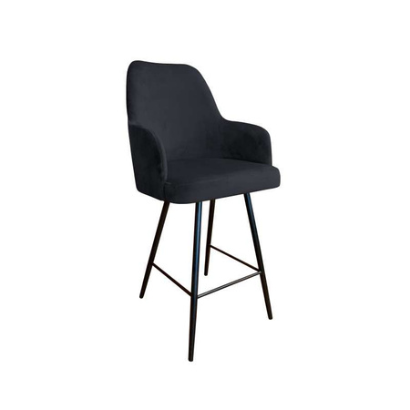Black upholstered PEGAZ hoker material MG-19