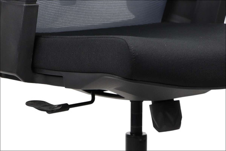 Fotel biurowy obrotowy ergonomiczny PAKSOS z zagłówkiem Szary