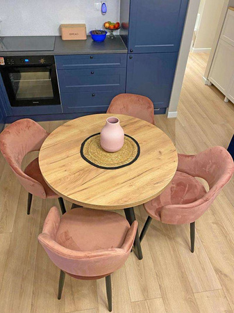 Pink upholstered STAR chair material MG-55