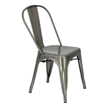 Metallic Paris Stuhl inspiriert von Tolix