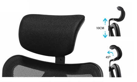 Fotel biurowy ergonomiczny Boston z podnóżkiem