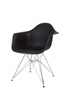 SK Design KR012F Czarny Fotel Chrom