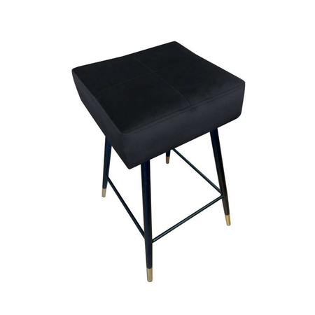 Black upholstered FENIKS hoker material MG-19 with golden leg