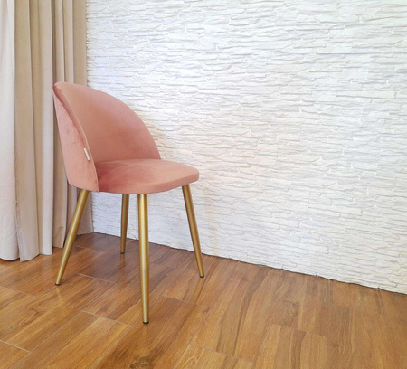KALIPSO Stuhl rot Material MG-31 mit goldenen Beinen