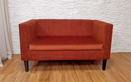 Dark gray BACARDI sofa upholstered with eco-leather