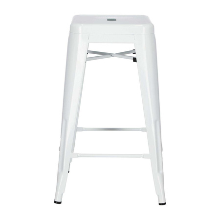 Stołek barowy Paris 66cm biały inspirowany Tolix
