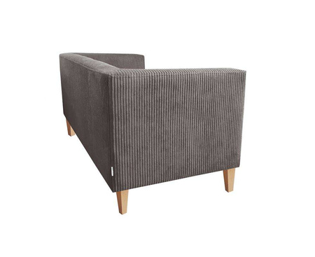 Dark gray BACARDI sofa upholstered with eco-leather