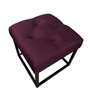Burgundowa pufa tapicerowana KING materiał MG-02