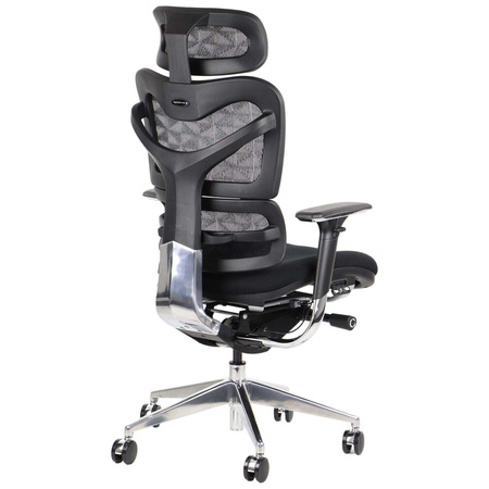 Fotel biurowy obrotowy ergonomiczny ZANZIBAR siatka/aluminium