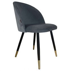 Krzesło KALIPSO ciemnoszary materiał BL-14 noga czarno-złota