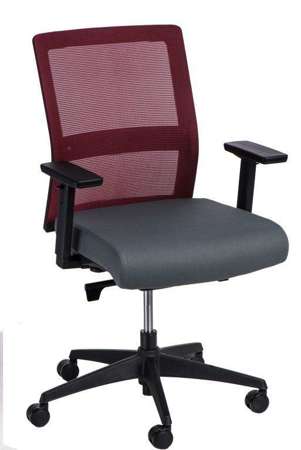 Fotel biurowy Press czerwony/szary