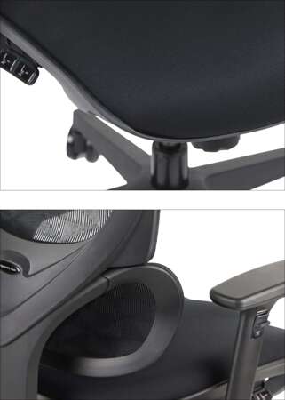 Fotel biurowy obrotowy ergonomiczny NUBES tkanina/nylon