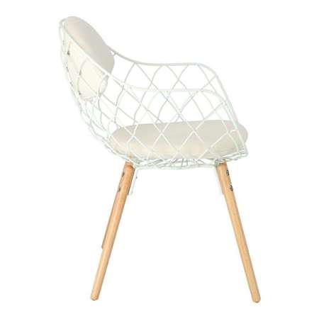 Krzesło Jahi białe/białe/naturalny