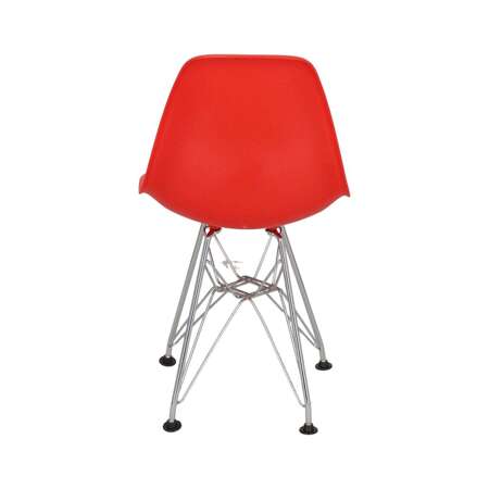 Krzesło JuniorP016  DZIECIĘCE czerwone, chrom. nogi