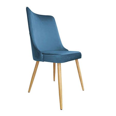 Krzesło Orion niebieski materiał MG-33 z nogą dębową