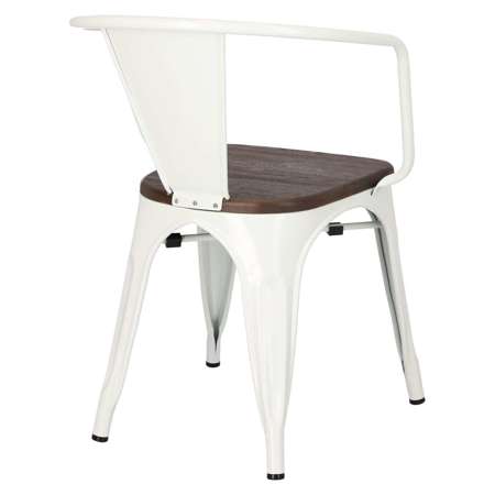 Krzesło Paris Arms Wood białe sosna szcz otkowana