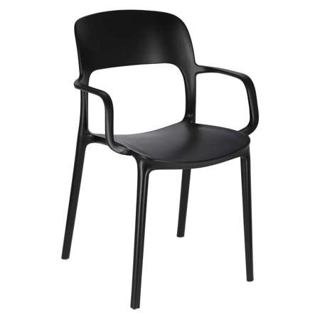 Krzesło z podłokietnikami Flexi czarne