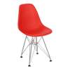 Krzesło JuniorP016  DZIECIĘCE czerwone, chrom. nogi