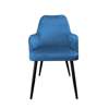 Niebieskie tapicerowane krzesło PEGAZ materiał MG-33