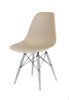 SK Design KR012 Beżowe Krzesło - Nogi Lodowe